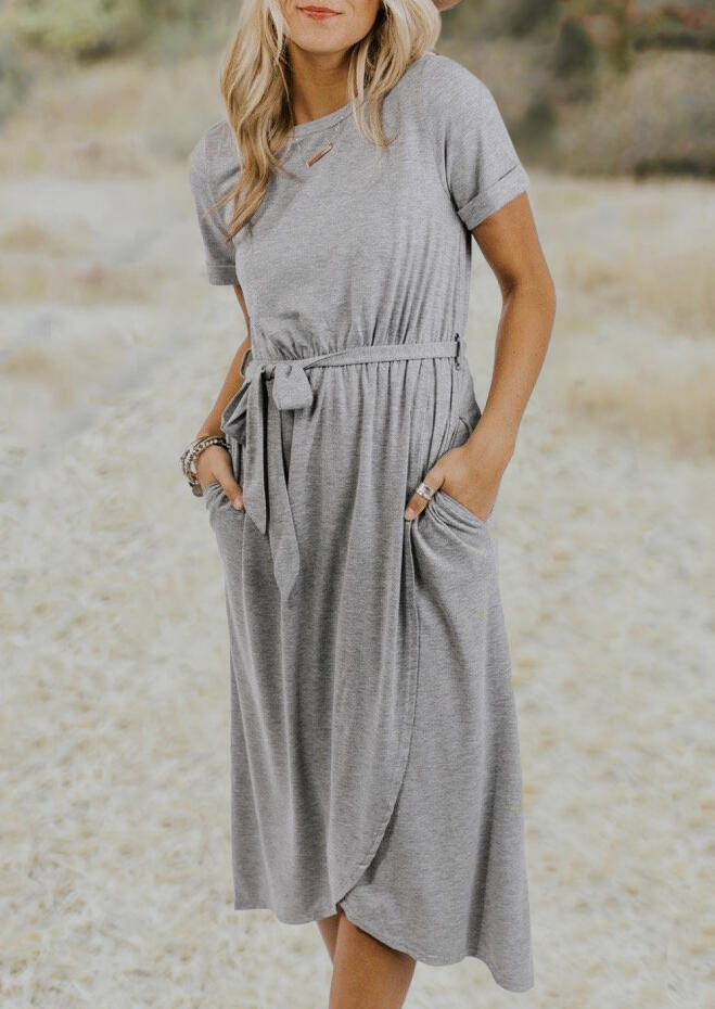 Casual Dresses Ruffled Pocket Tie Casual Dress without Necklace - Gray. Size: M
Casual Dresses Ruffled Pocket Tie Casual Dress without Necklace - Gray. Size: M