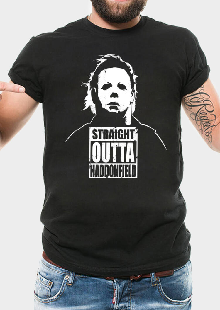 T-shirts Men's Straight Outta Haddonfield Michael Myers T-Shirt Tee - Black. Size: ,M,S,XL
T-shirts Men's Straight Outta Haddonfield Michael Myers T-Shirt Tee - Black. Size: ,M,S,XL