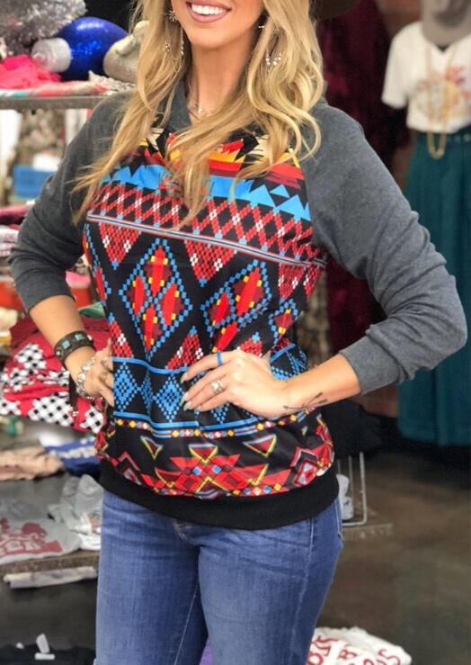 Hoodies & Sweatshirts Aztec Geometric Printed Hoodie without Necklace - Gray. Size
Hoodies & Sweatshirts Aztec Geometric Printed Hoodie without Necklace - Gray. Size