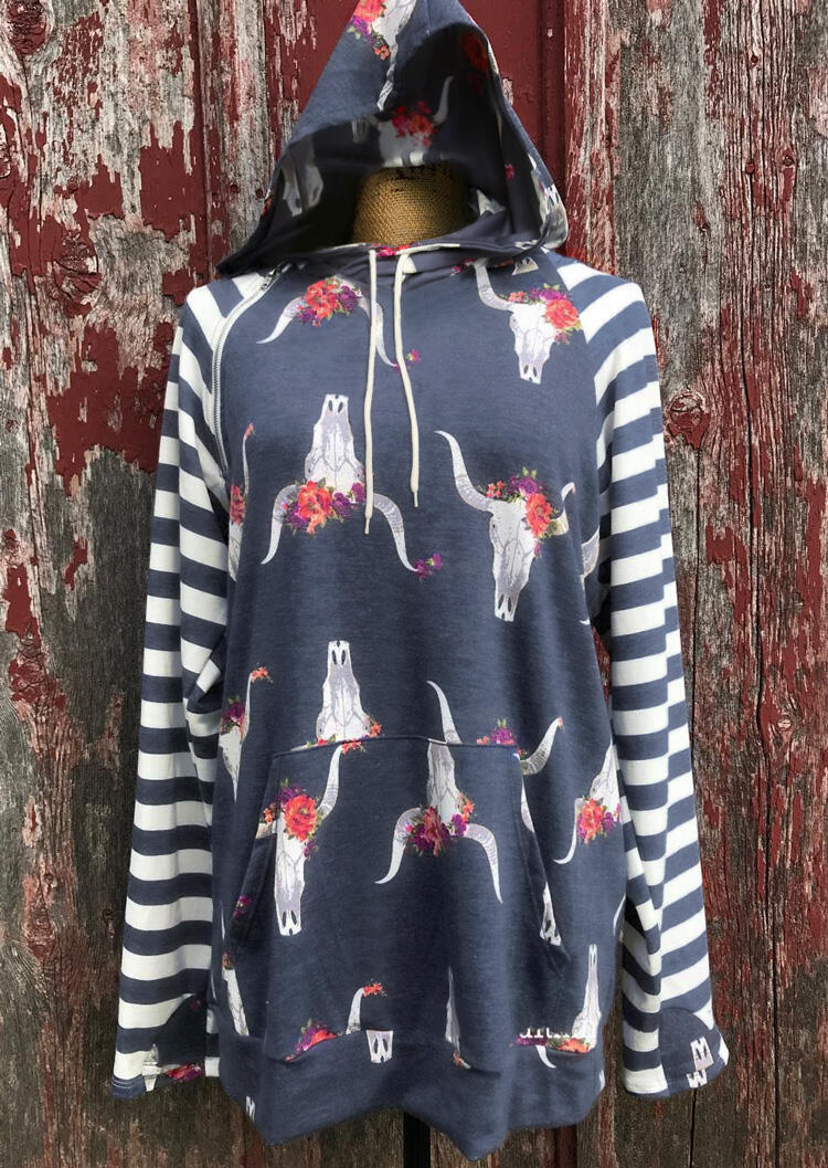 Hoodies & Sweatshirts Floral Steer Skull Drawstring Kangaroo Pocket Hoodie - Dark Grey. Size
Hoodies & Sweatshirts Floral Steer Skull Drawstring Kangaroo Pocket Hoodie - Dark Grey. Size