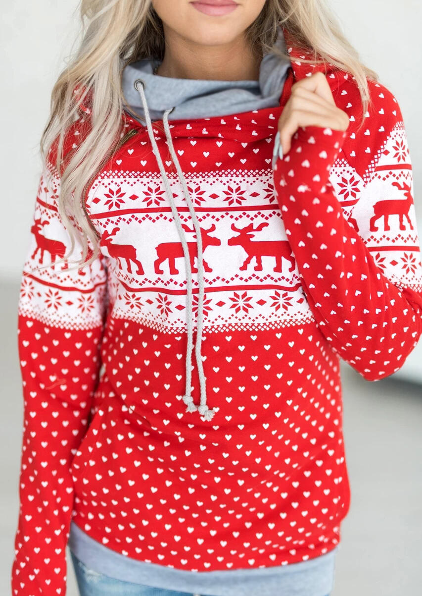 Hoodies & Sweatshirts Christmas Reindeer Polka Dot Drawstring Hoodie - Red. Size
Hoodies & Sweatshirts Christmas Reindeer Polka Dot Drawstring Hoodie - Red. Size