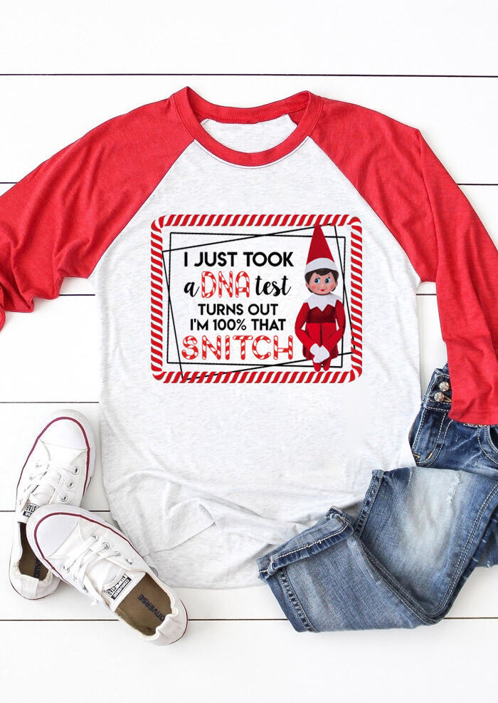 Elf on the Shelf I Just Took A DNA Test I'm 100% That Snitch T-Shirt in Light Grey. Size: S,M
Elf on the Shelf I Just Took A DNA Test I'm 100% That Snitch T-Shirt in Light Grey. Size: S,M