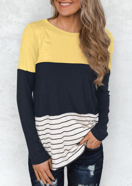 Blouses Color Block Striped Lace Long Sleeve Blouse without Necklace - Navy Blue. Size: S,M
Blouses Color Block Striped Lace Long Sleeve Blouse without Necklace - Navy Blue. Size: S,M
