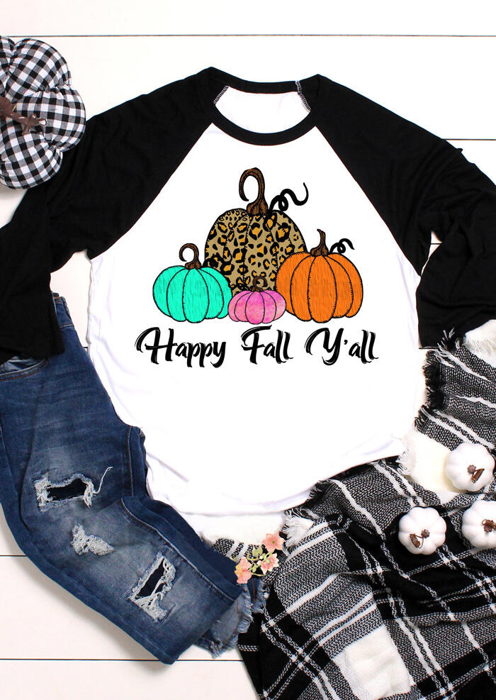 Tees T-shirts Leopard Printed Happy Fall Y'all Pumpkin T-Shirt Tee - White. Size: ,M
Tees T-shirts Leopard Printed Happy Fall Y'all Pumpkin T-Shirt Tee - White. Size: ,M