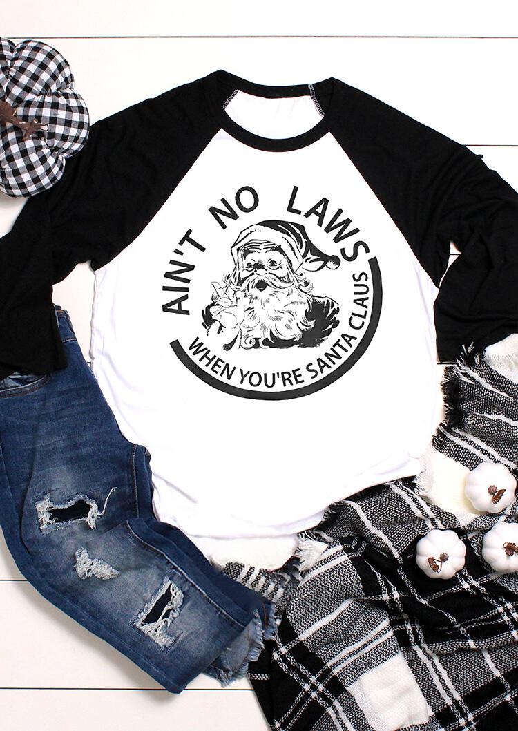 Tees T-shirts Ain't No Laws When You're Santa Claus T-Shirt Tee - White. Size: S,M
Tees T-shirts Ain't No Laws When You're Santa Claus T-Shirt Tee - White. Size: S,M