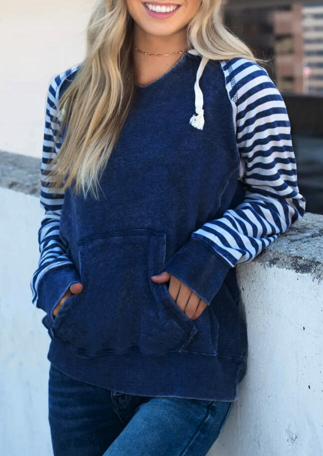 Hoodies & Sweatshirts Striped Splicing Kangaroo Pocket Drawstring Hoodie without Necklace - Blue. Size
Hoodies & Sweatshirts Striped Splicing Kangaroo Pocket Drawstring Hoodie without Necklace - Blue. Size