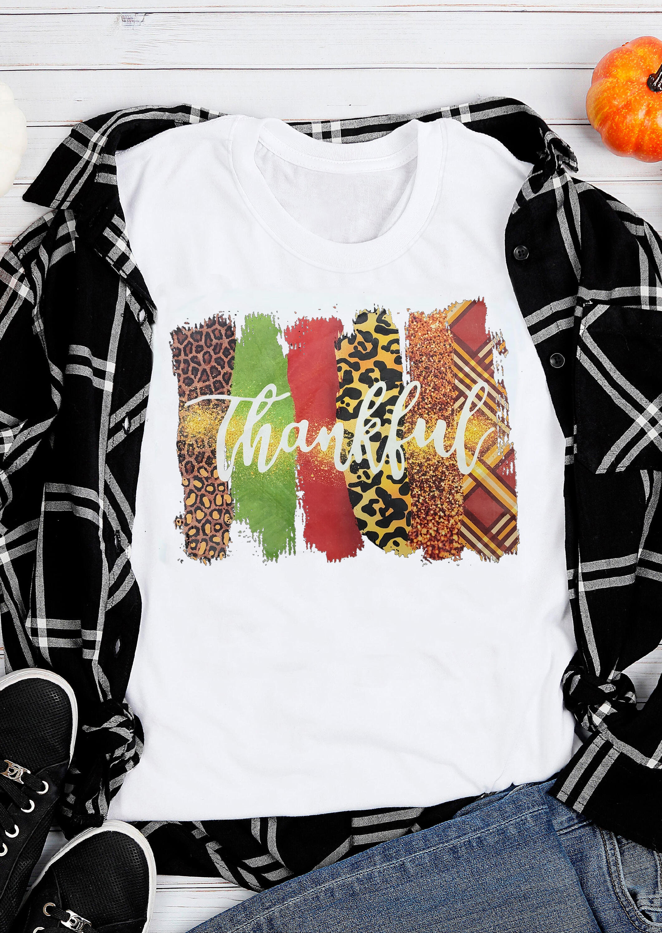Tees T-shirts Thankful Leopard Printed Color Block T-Shirt Tee - White. Size: ,M
Tees T-shirts Thankful Leopard Printed Color Block T-Shirt Tee - White. Size: ,M