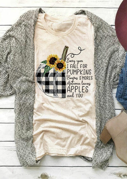 Tees T-shirts Every Year I Fall For Pumpkins T-Shirt Tee - Light Yellow. Size: M
Tees T-shirts Every Year I Fall For Pumpkins T-Shirt Tee - Light Yellow. Size: M