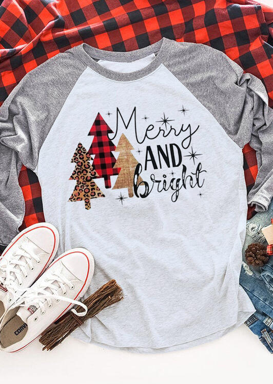 Christmas Merry And Bright Baseball Plaid Leopard Splicing T-Shirt Tee - Light Grey, 457335
Christmas Merry And Bright Baseball Plaid Leopard Splicing T-Shirt Tee - Light Grey, 457335