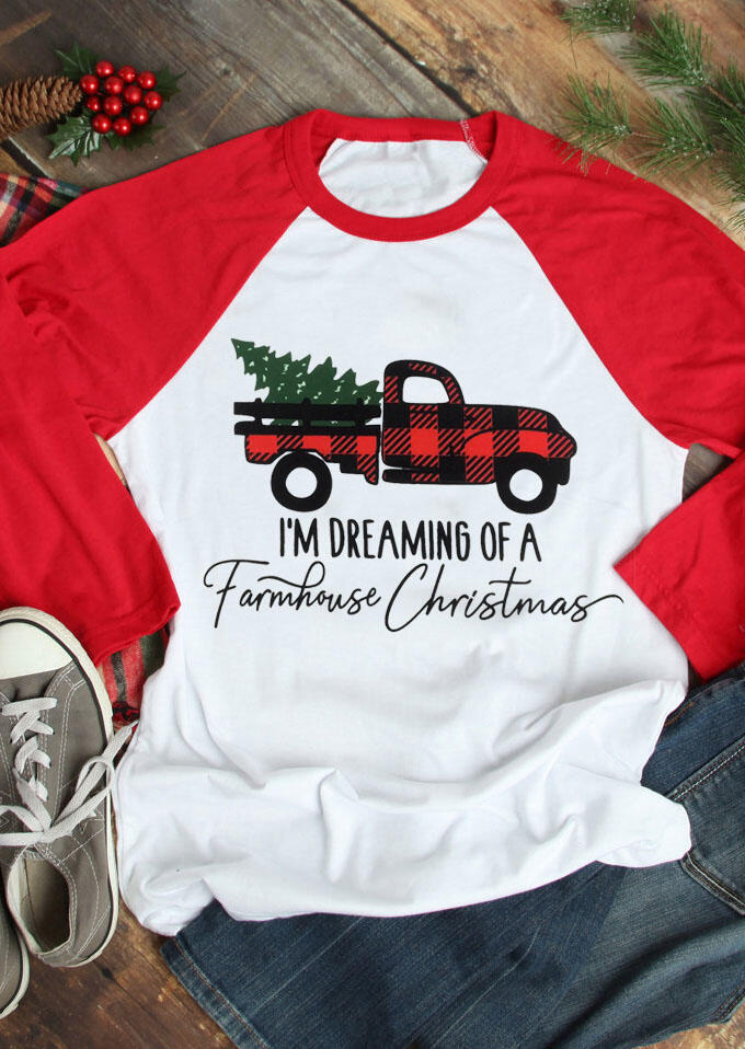 Tees T-shirts Plaid I'm Dreaming Of A Farmhouse Christmas T-Shirt Tee - White. Size: ,M
Tees T-shirts Plaid I'm Dreaming Of A Farmhouse Christmas T-Shirt Tee - White. Size: ,M