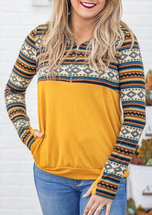 Hoodies & Sweatshirts Aztec Geometric Printed Zipper Thumbhole Pocket Hoodie - Yellow. Size
Hoodies & Sweatshirts Aztec Geometric Printed Zipper Thumbhole Pocket Hoodie - Yellow. Size