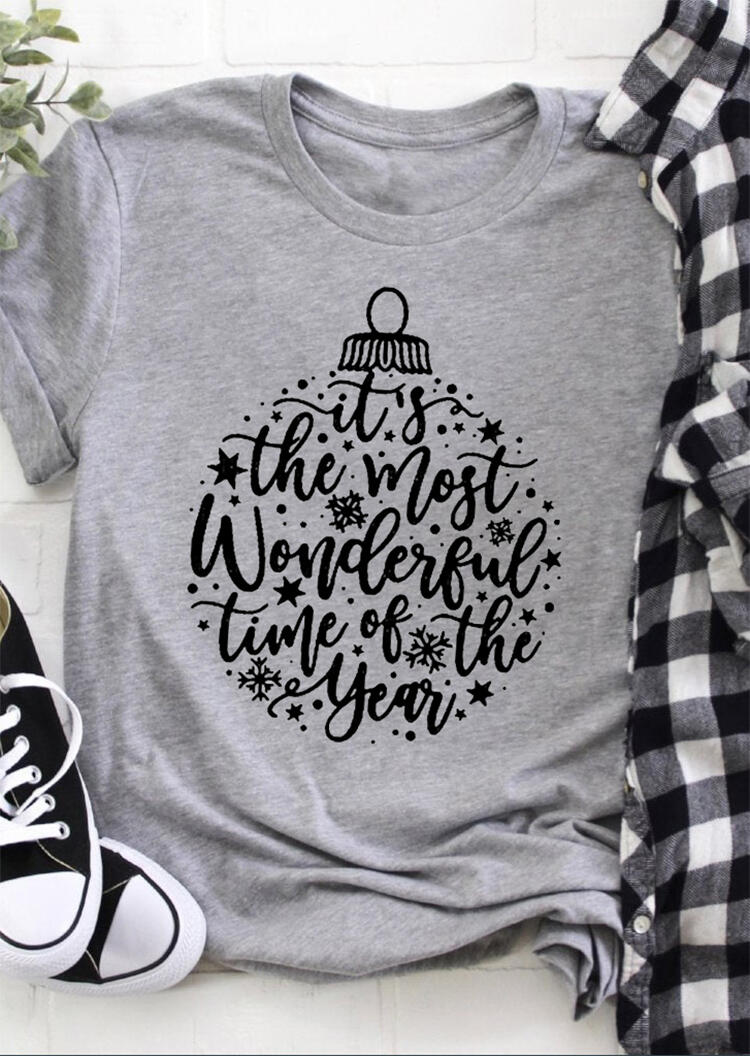 Tees T-shirts It's The Most Wonderful Time Of The Year Christmas T-Shirt Tee - Gray. Size
Tees T-shirts It's The Most Wonderful Time Of The Year Christmas T-Shirt Tee - Gray. Size