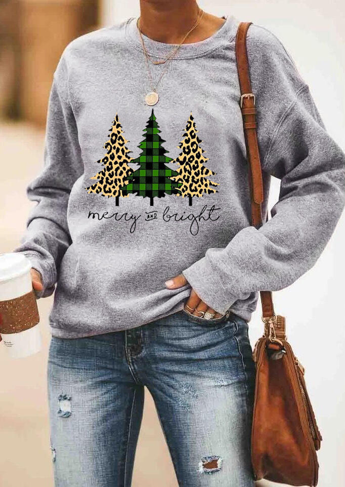 Plaid Leopard Printed Merry And Bright Sweatshirt without Necklace - Gray, 460366
Plaid Leopard Printed Merry And Bright Sweatshirt without Necklace - Gray, 460366