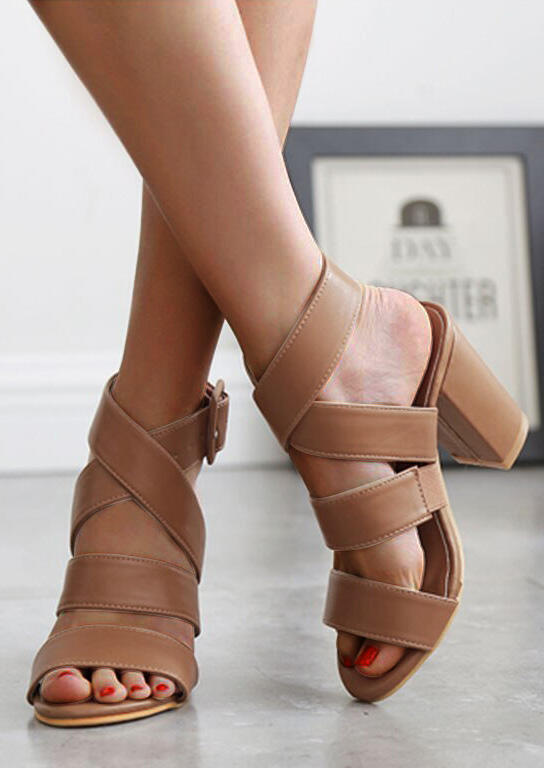 Sandals Buckle Strap Heeled Sandals in Black,Light Brown. Size: ,36,37,38,39,40
Sandals Buckle Strap Heeled Sandals in Black,Light Brown. Size: ,36,37,38,39,40