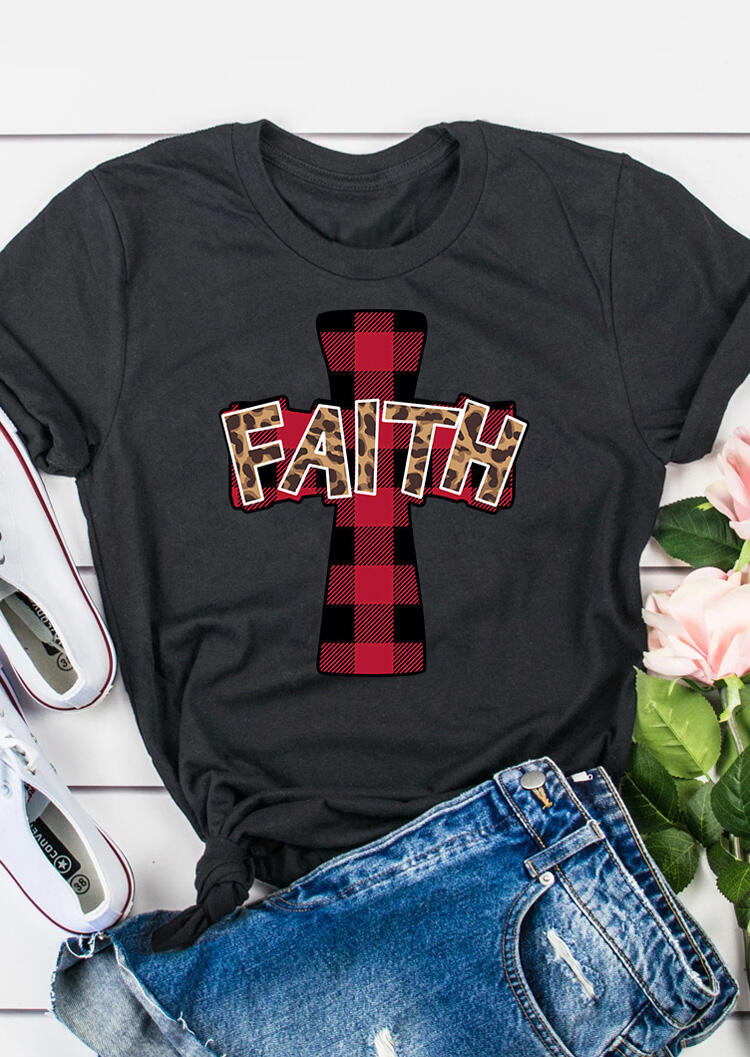 T-shirts Tees Faith Cross Christ Plaid Leopard T-Shirt Tee in Gray. Size: ,M,L,XL
T-shirts Tees Faith Cross Christ Plaid Leopard T-Shirt Tee in Gray. Size: ,M,L,XL