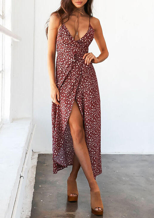 Maxi Dresses Floral Slit Spaghetti Strap Maxi Dress without Necklace in Red. Size
Maxi Dresses Floral Slit Spaghetti Strap Maxi Dress without Necklace in Red. Size