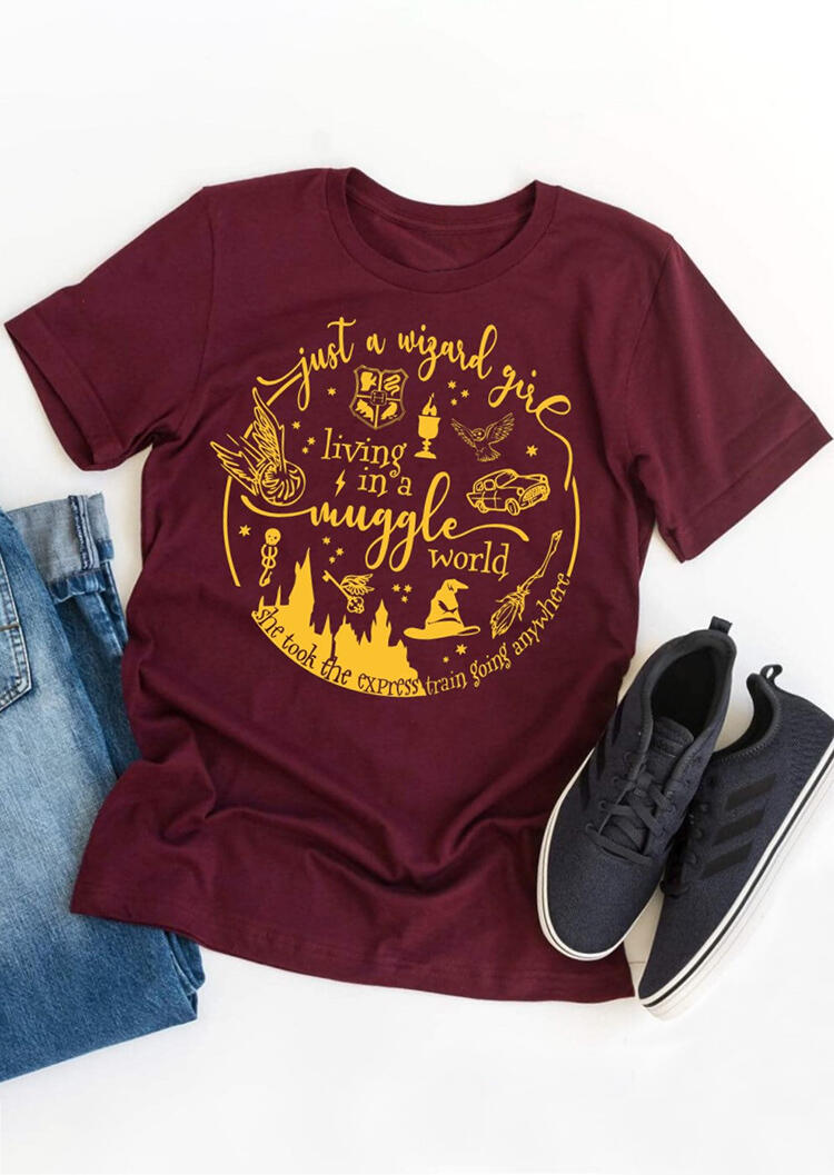 Living In A Muggle World T-Shirt Tee - Burgundy, 462460
Living In A Muggle World T-Shirt Tee - Burgundy, 462460