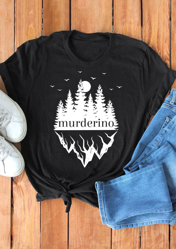 Tees T-shirts Stay Out Of The Forest Murderino T-Shirt Tee - Black. Size: S,M,,XL
Tees T-shirts Stay Out Of The Forest Murderino T-Shirt Tee - Black. Size: S,M,,XL