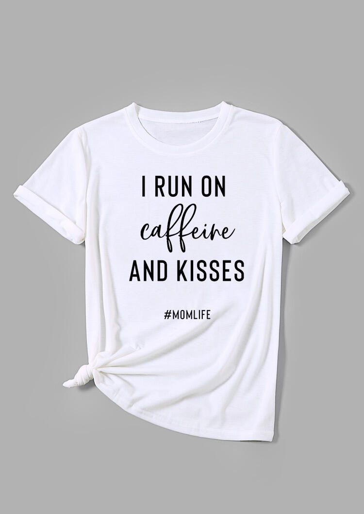 T-shirts Tees I Run On Caffeine And Kisses Mom Life T-Shirt Tee in White. Size
T-shirts Tees I Run On Caffeine And Kisses Mom Life T-Shirt Tee in White. Size