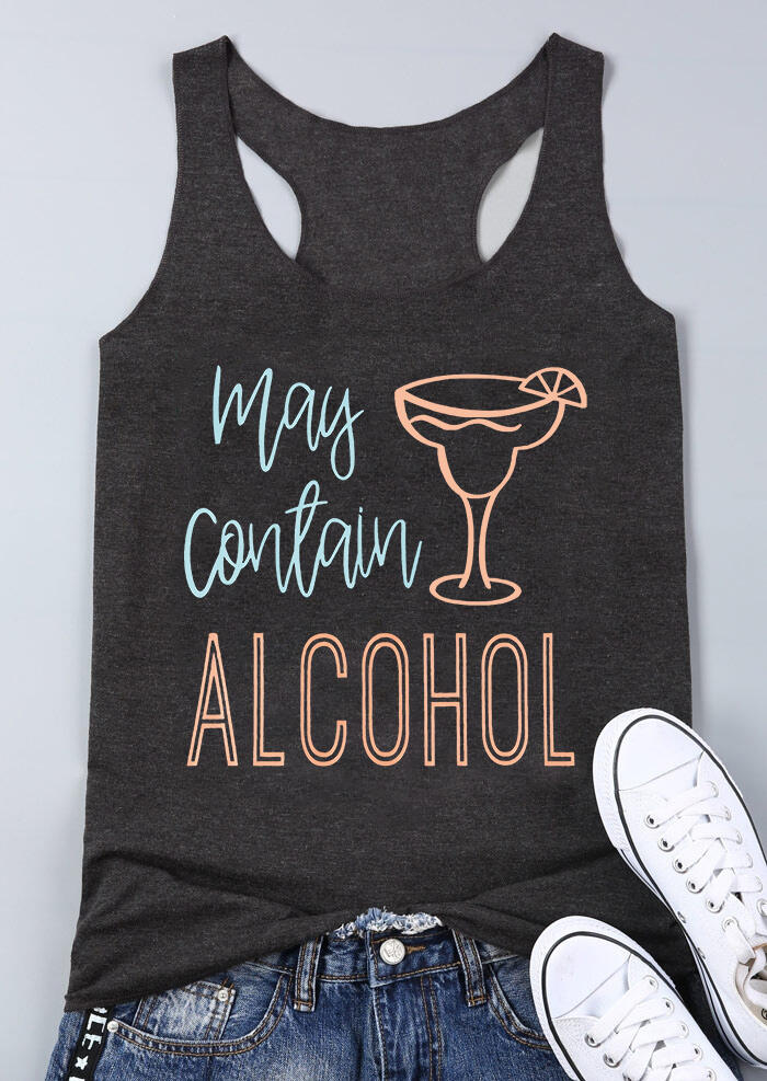 Tank Tops May Contain Tank - Deep Grey. Size, Dark grey