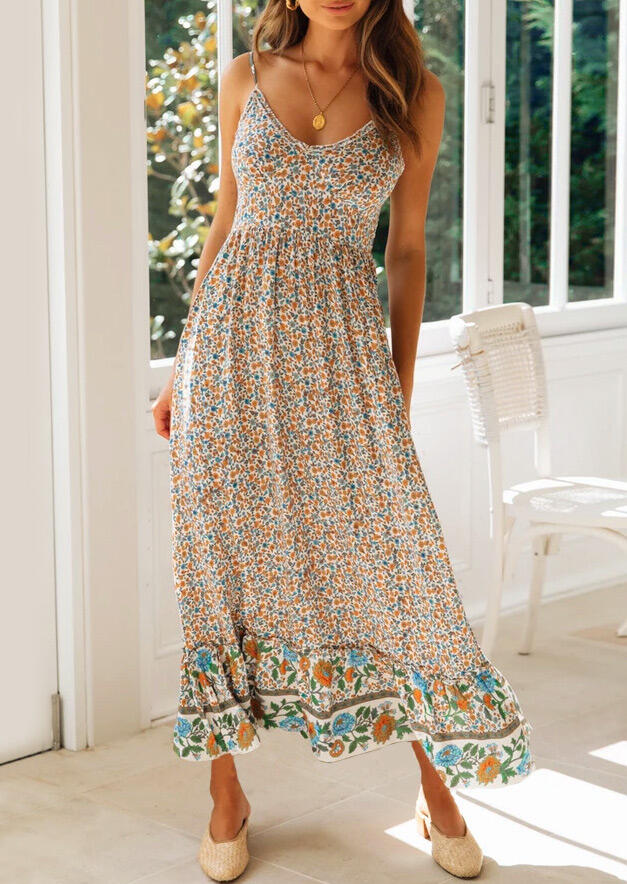 Maxi Dresses Floral Spaghetti Strap Maxi Dress without Necklace in White. Size: M
Maxi Dresses Floral Spaghetti Strap Maxi Dress without Necklace in White. Size: M