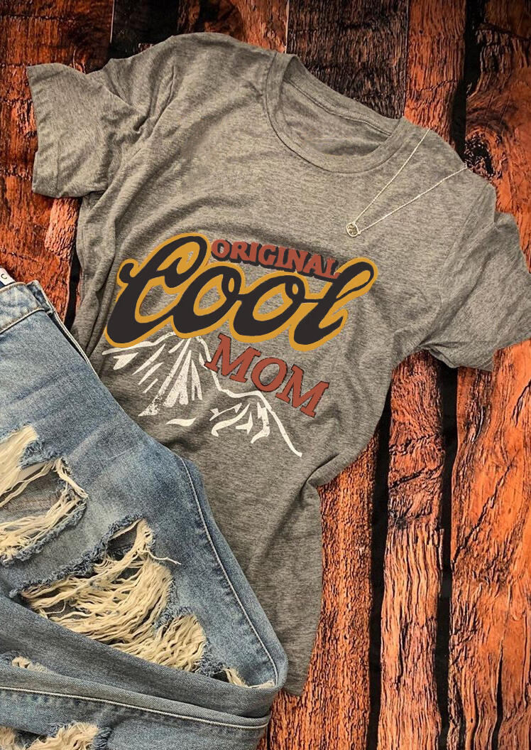 Original Cool Mom T-Shirt Tee - Gray, 466280