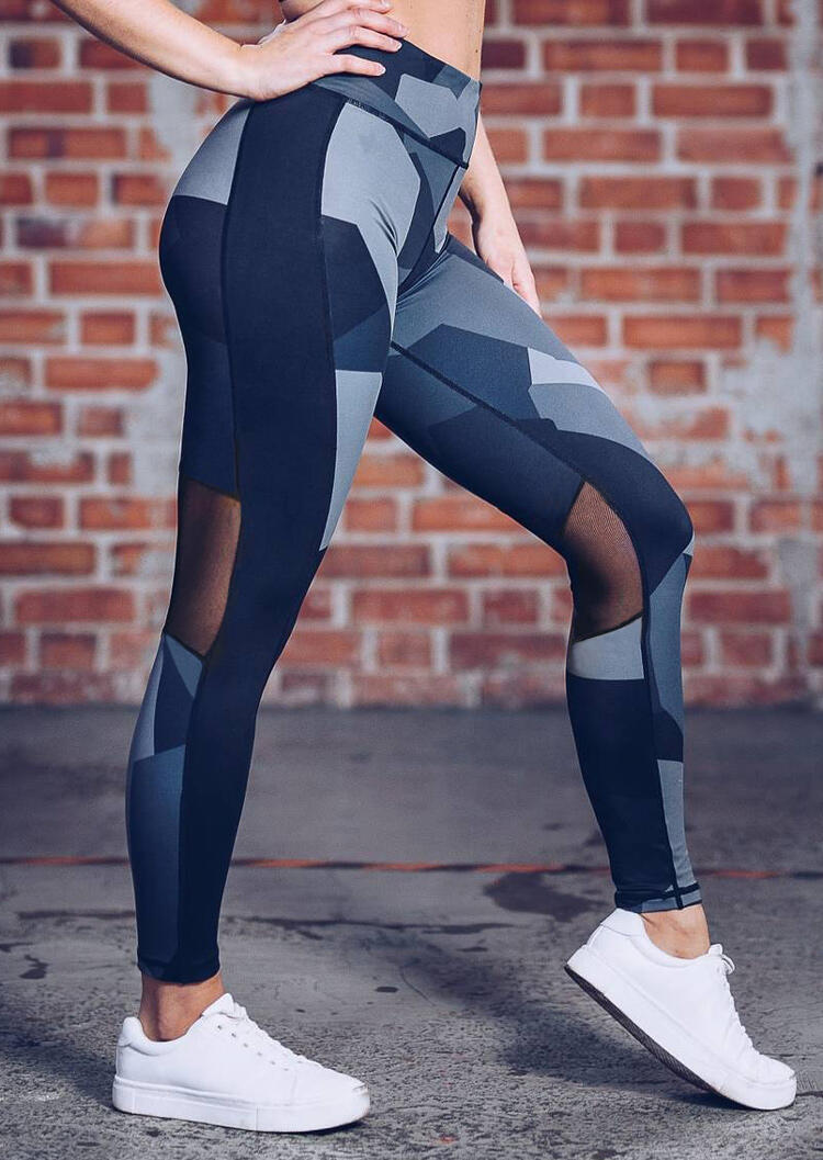 Activewear Camouflage Mesh Splicing Activewear Yoga Sports Leggings in Gray. Size
Activewear Camouflage Mesh Splicing Activewear Yoga Sports Leggings in Gray. Size