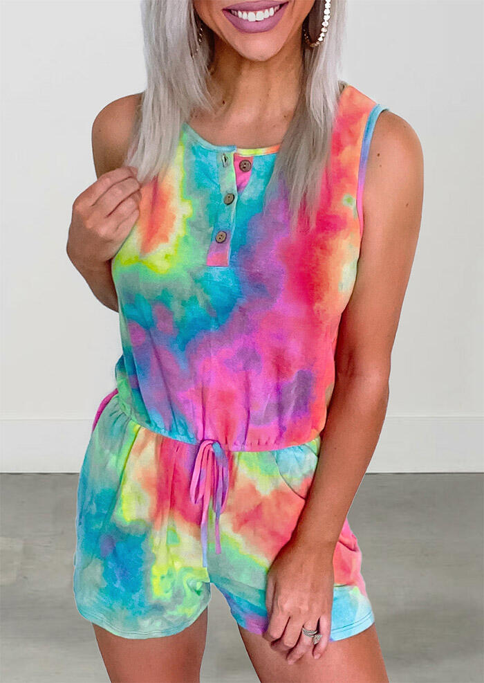 Jumpsuits & Rompers Tie Dye Button Drawstring Pocket Romper in Multicolor. Size: ,XL
Jumpsuits & Rompers Tie Dye Button Drawstring Pocket Romper in Multicolor. Size: ,XL