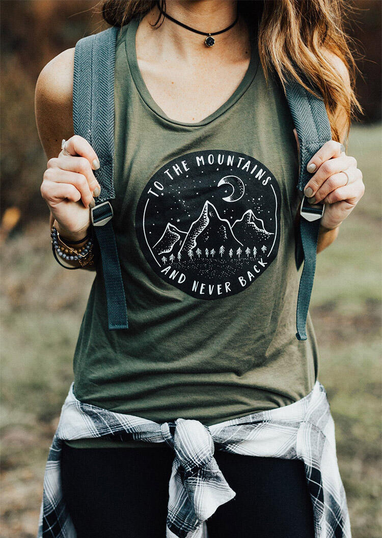 Tank Tops To The Mountains And Never Back Moon Tank without Necklace in Army Green. Size: ,XL
Tank Tops To The Mountains And Never Back Moon Tank without Necklace in Army Green. Size: ,XL