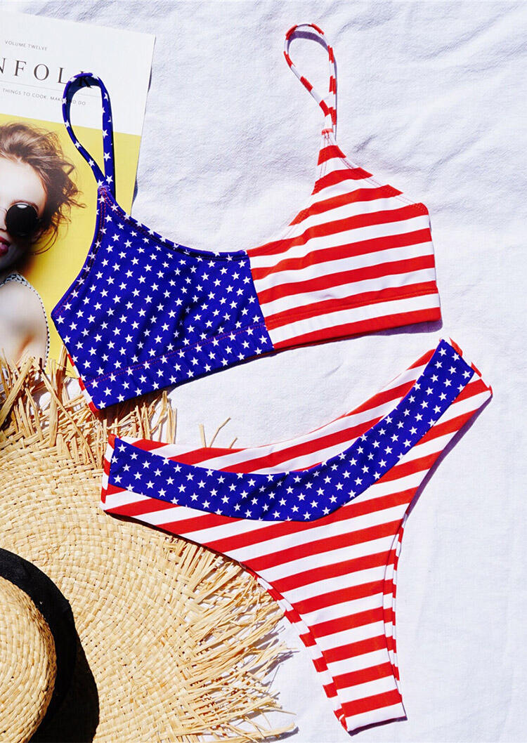 Bikini Sets American Flag Star Striped Bikini Set without Necklace in Multicolor. Size
Bikini Sets American Flag Star Striped Bikini Set without Necklace in Multicolor. Size