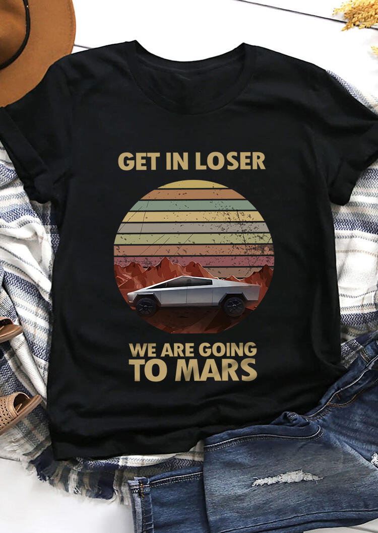 Tees T-shirts Presale - Get In Loser We Are Going To Mars T-Shirt Tee - Black. Size: S,M,,XL
Tees T-shirts Presale - Get In Loser We Are Going To Mars T-Shirt Tee - Black. Size: S,M,,XL
