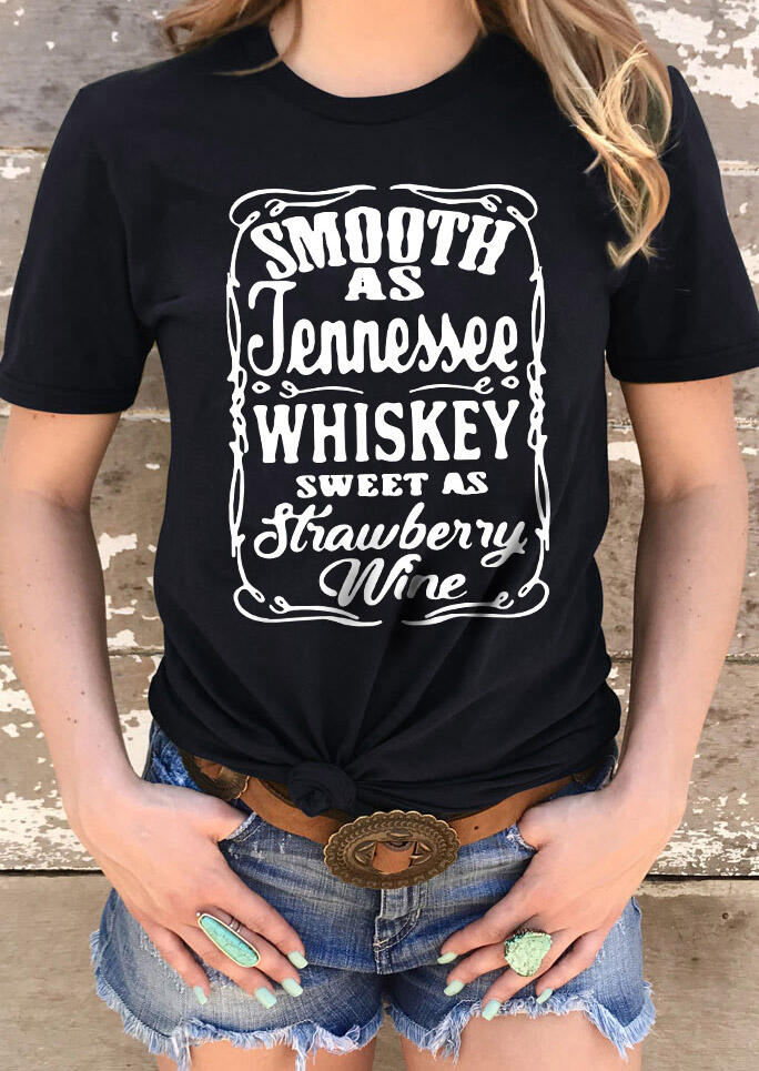Smooth As Tennessee Whiskey Sweet As Strawberry Wine T-Shirt Tee - Black, 473866
Smooth As Tennessee Whiskey Sweet As Strawberry Wine T-Shirt Tee - Black, 473866