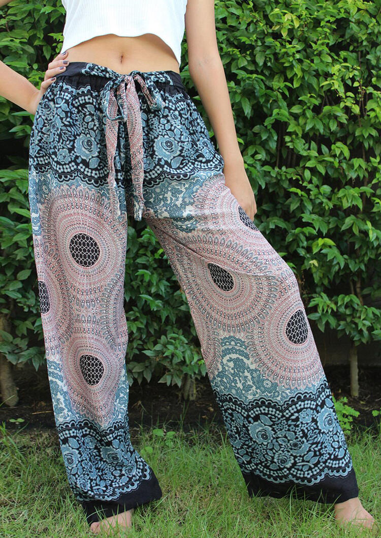 Womens Palazzo Pants Wide Leg Pants Mandala Floral Pocket Drawstring Pants, Multicolor
Womens Palazzo Pants Wide Leg Pants Mandala Floral Pocket Drawstring Pants, Multicolor