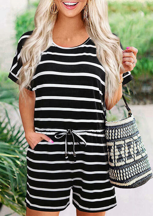 Jumpsuits & Rompers Striped Splicing Drawstring Pocket Romper without Necklace in Stripe. Size
Jumpsuits & Rompers Striped Splicing Drawstring Pocket Romper without Necklace in Stripe. Size