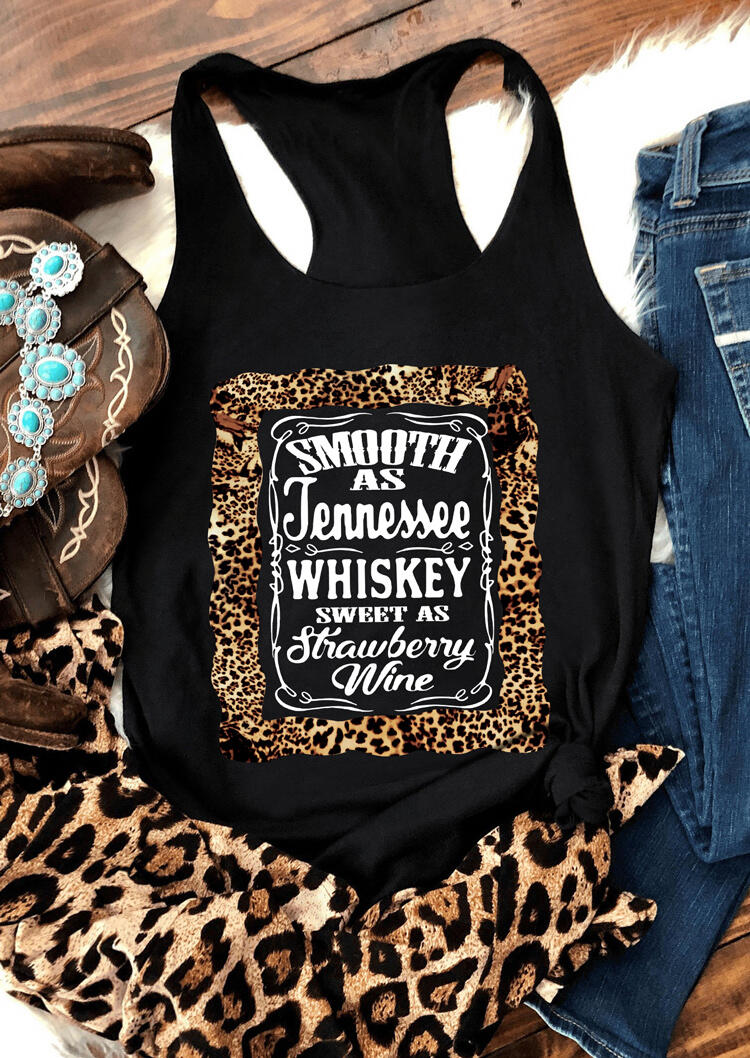 Smooth As Tennessee Whiskey Sweet As Strawberry Wine Leopard Tank - Black, 476285
Smooth As Tennessee Whiskey Sweet As Strawberry Wine Leopard Tank - Black, 476285