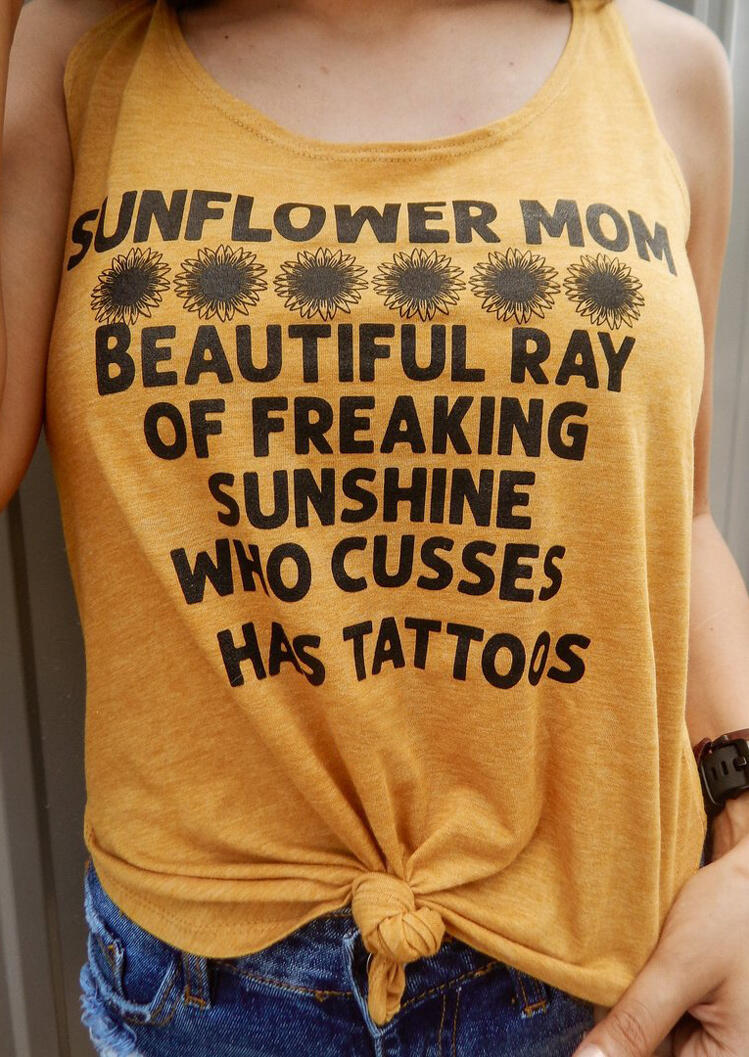 Tank Tops Sunflower Mom Beautiful Ray Of Freaking Sunshine Tank in Yellow. Size
Tank Tops Sunflower Mom Beautiful Ray Of Freaking Sunshine Tank in Yellow. Size