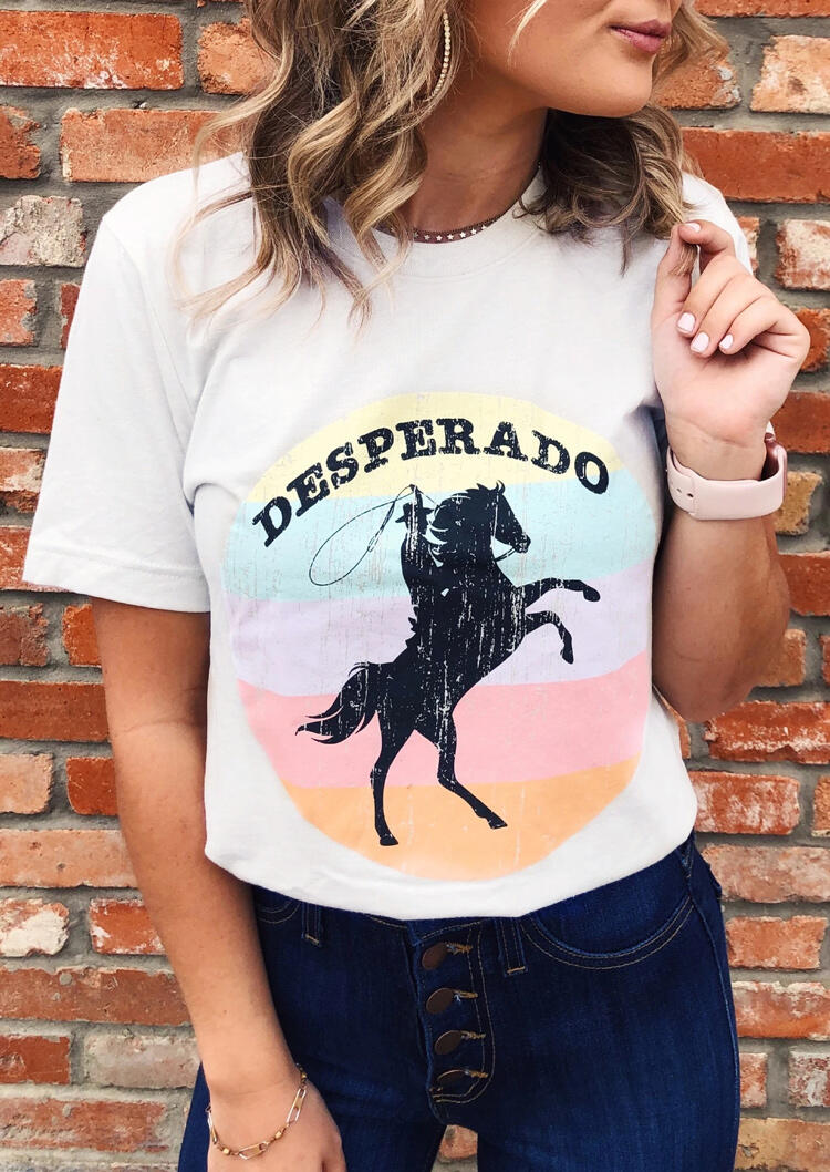 Tees T-shirts Presale - Desperado Western Cowboy T-Shirt Tee in White. Size: S,M,,XL
Tees T-shirts Presale - Desperado Western Cowboy T-Shirt Tee in White. Size: S,M,,XL
