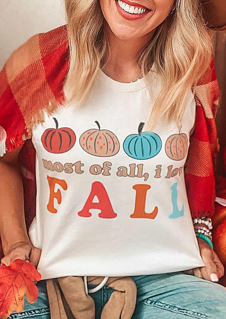 Thanksgiving Most Of All I Love Fall Pumpkin T-Shirt Tee - White, 482717
Thanksgiving Most Of All I Love Fall Pumpkin T-Shirt Tee - White, 482717