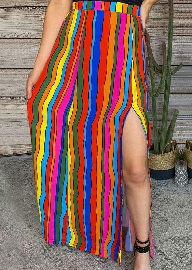 Skirts Presale - Western Serape Striped Slit Long Skirt in Multicolor. Size: S,M,,XL
Skirts Presale - Western Serape Striped Slit Long Skirt in Multicolor. Size: S,M,,XL