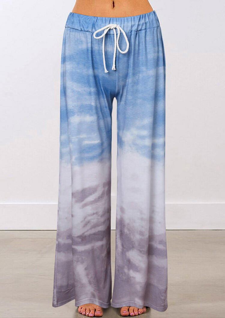 Pants Tie Dye Gradient Drawstring Elastic Waist Casual Wide Leg Pants in Multicolor. Size
Pants Tie Dye Gradient Drawstring Elastic Waist Casual Wide Leg Pants in Multicolor. Size