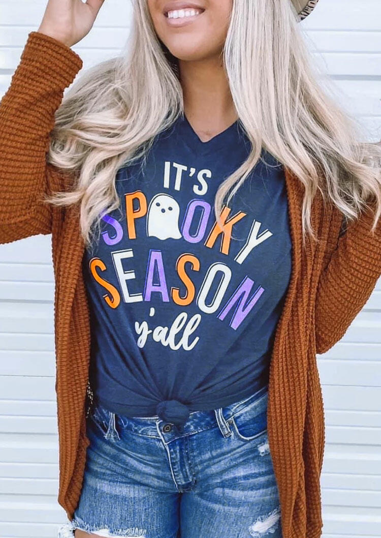 T-shirts Tees It' Spooky Season Y'all Letter Graphic T-Shirt Tee in Blue. Size
T-shirts Tees It' Spooky Season Y'all Letter Graphic T-Shirt Tee in Blue. Size