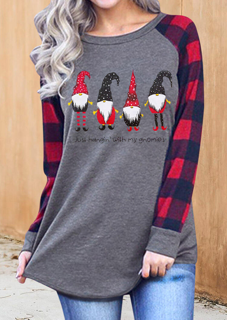 Christmas Buffalo Plaid Just Hangin' with My Gnomies T-Shirt Tee - Gray, 485230
Christmas Buffalo Plaid Just Hangin' with My Gnomies T-Shirt Tee - Gray, 485230