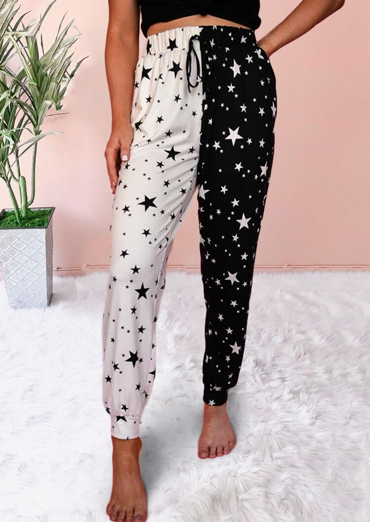 Pants Star Pocket Drawstring Elastic Waist Casual Pants in White. Size: S,M,,XL
Pants Star Pocket Drawstring Elastic Waist Casual Pants in White. Size: S,M,,XL