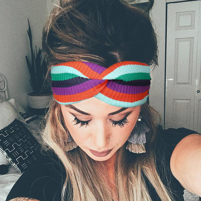 Colorful Striped Twist Knitted Yoga Sports Wide Headband, Pattern1;pattern2, 485894
Colorful Striped Twist Knitted Yoga Sports Wide Headband, Pattern1;pattern2, 485894
