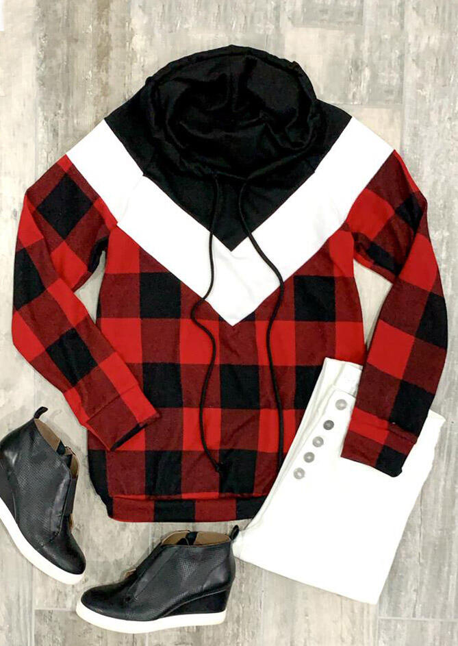 Sweatshirts Buffalo Plaid Cowl Neck Drawstring Pullover Sweatshirt in Plaid. Size: ,M
Sweatshirts Buffalo Plaid Cowl Neck Drawstring Pullover Sweatshirt in Plaid. Size: ,M