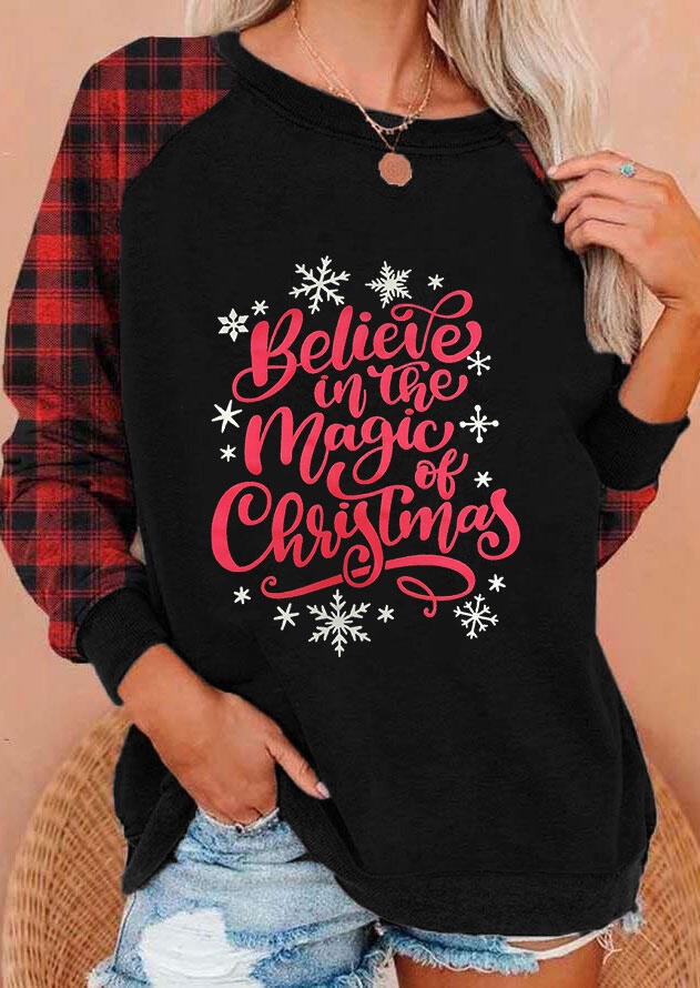 Blouses Believe In The Magic Of Christmas Snowflake Plaid Blouse in Black. Size: ,M
Blouses Believe In The Magic Of Christmas Snowflake Plaid Blouse in Black. Size: ,M