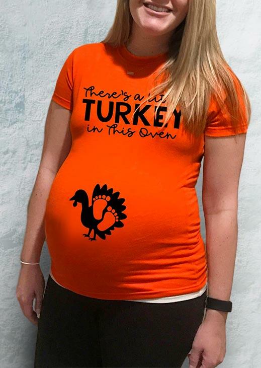 Maternity Clothes Maternity Little Turkey In The Oven T-Shirt Tee in Orange. Size: ,M,L,XL
Maternity Clothes Maternity Little Turkey In The Oven T-Shirt Tee in Orange. Size: ,M,L,XL