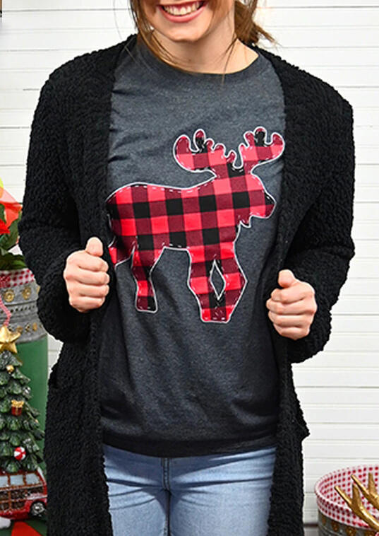 Tees T-shirts Christmas Buffalo Plaid Reindeer T-Shirt Tee in Dark Grey. Size: S
Tees T-shirts Christmas Buffalo Plaid Reindeer T-Shirt Tee in Dark Grey. Size: S