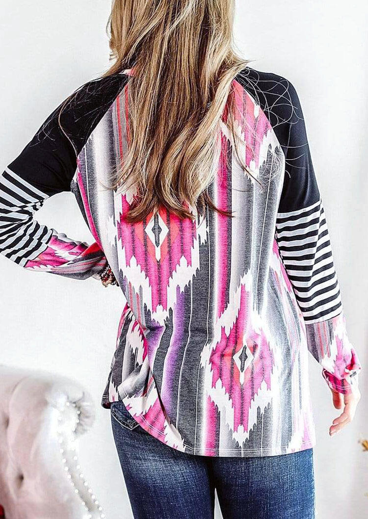 Blouses Aztec Geometric Striped Long Sleeve V-Neck Blouse in Multicolor. Size: ,M,L
Blouses Aztec Geometric Striped Long Sleeve V-Neck Blouse in Multicolor. Size: ,M,L
