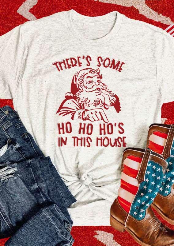 T-shirts Tees Christmas There' Some Ho Ho Ho' In This House T-Shirt Tee in Light Grey. Size
T-shirts Tees Christmas There' Some Ho Ho Ho' In This House T-Shirt Tee in Light Grey. Size